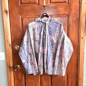 Huntworth Camouflage Adjustable Long Sleeve Hooded Rain Jacket Sz XL w‎ Pockets